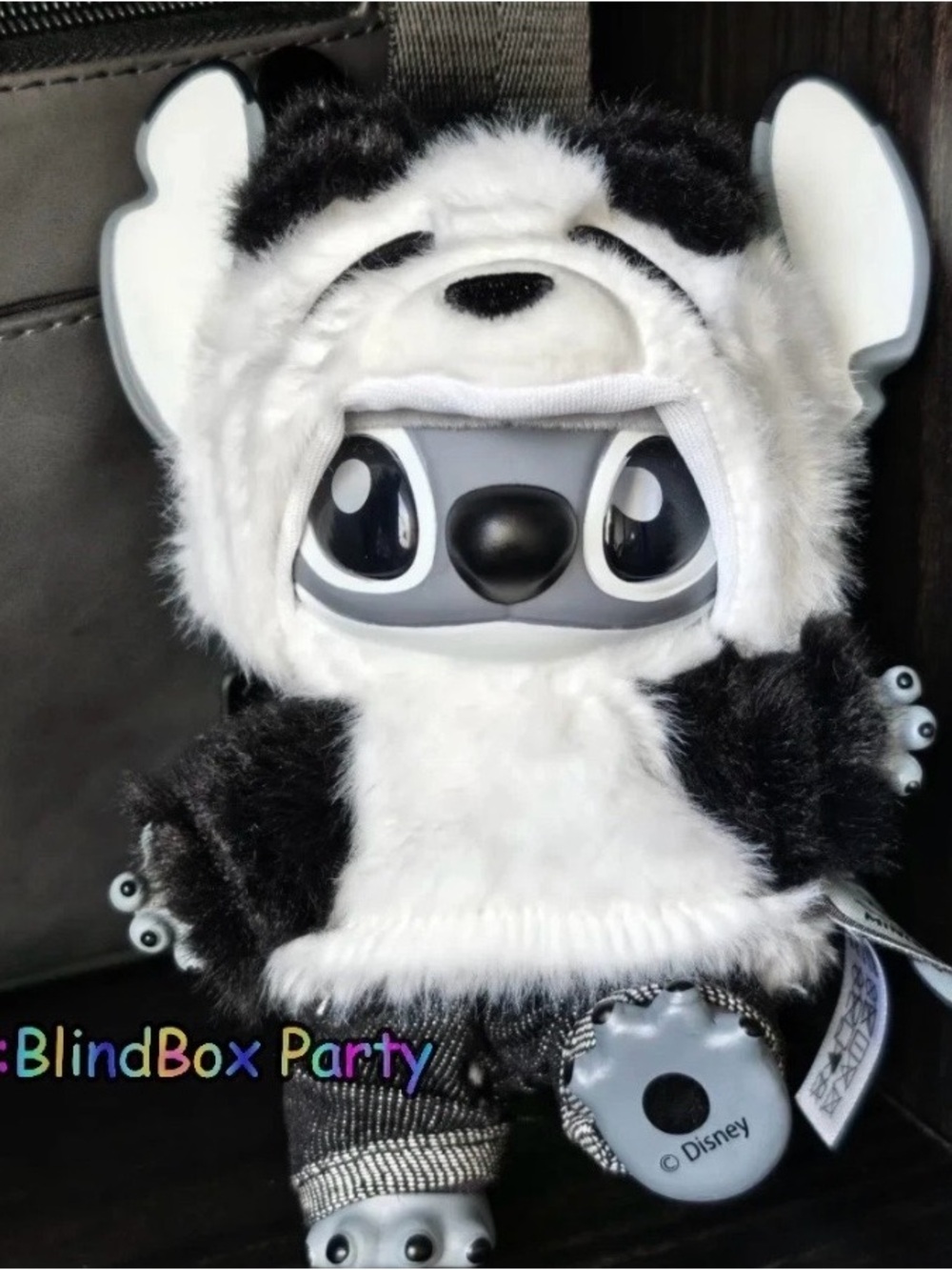 Limited Edition Stitch Panda Plush Figure - White & Black - Picture 3 of 6